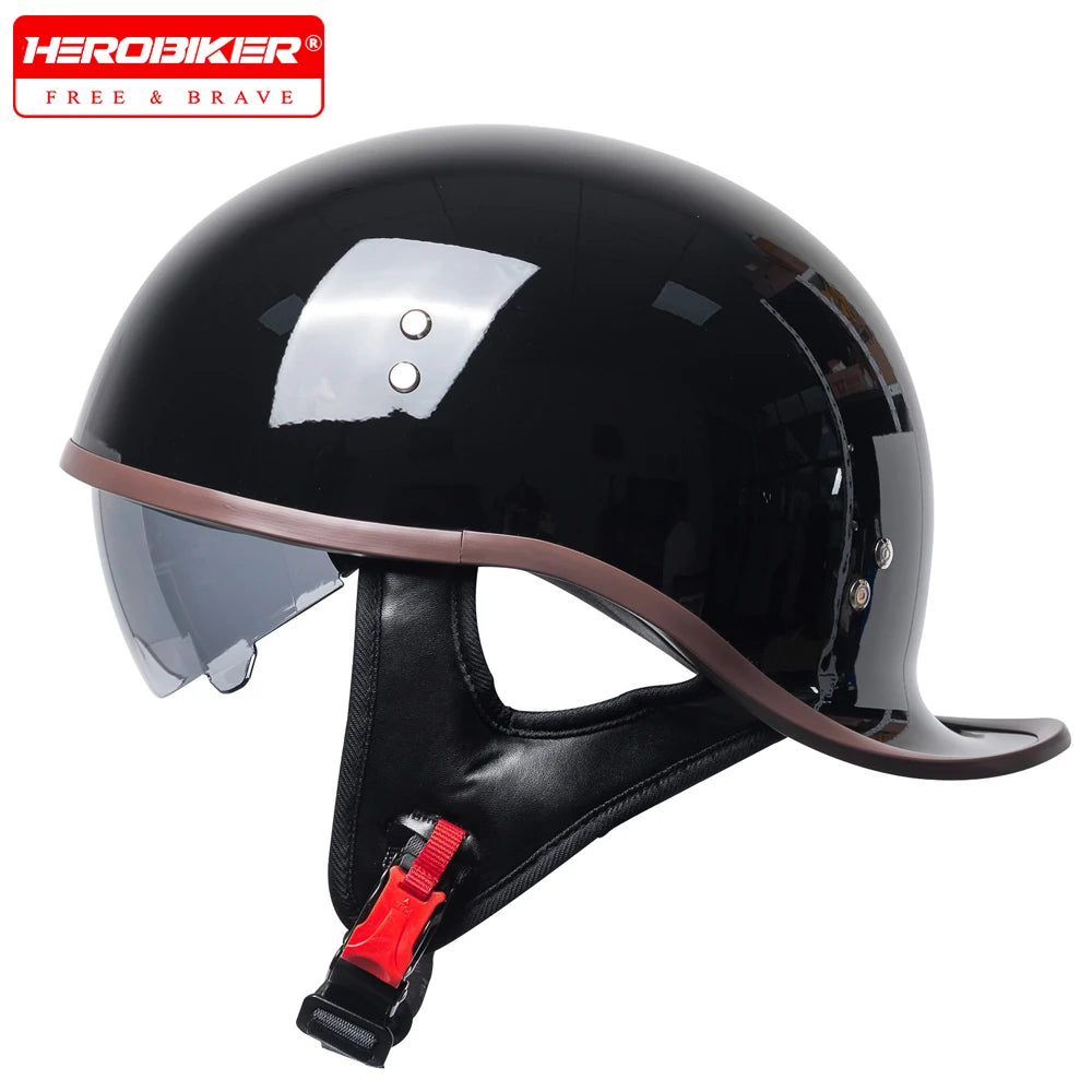 Vintage Retro Half Motorcycle Helmet – Unisex ABS Scooter Helmet