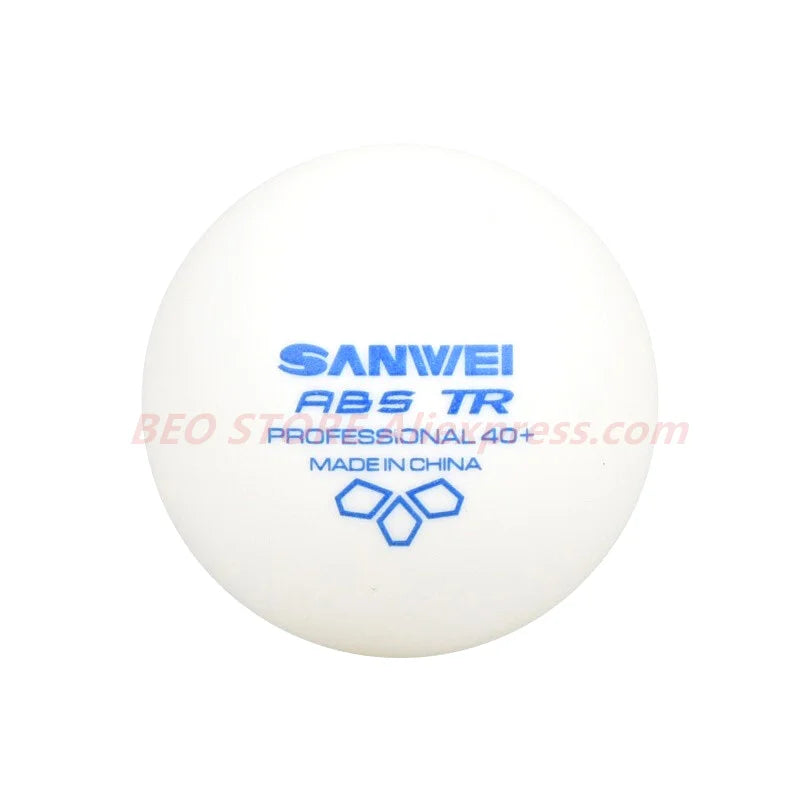 White Sanwei ABS TR table tennis ball
