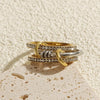 Stainless Steel Cubic Zirconia Stackable Rings