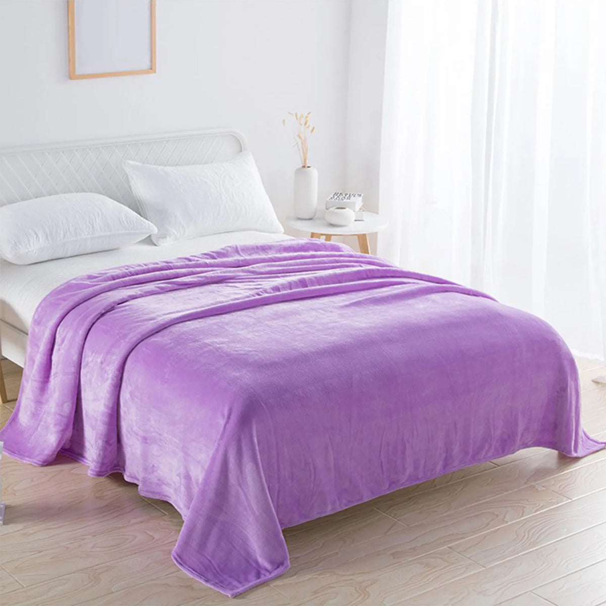 Cozy Coral Fleece Throw Blanket