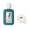 Premium Leather ID Card Holder with Adjustable Lanyard