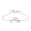 Natural Stone Bead Bracelet with Adjustable Lace-Up Closure