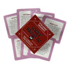 A set of pink and red cards for a Truth or Dare game titled Girls Night in