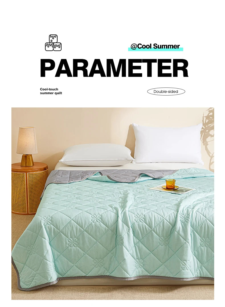 Summer Cooling Blanket with Breathable Polyester Fabric