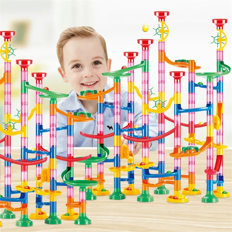 DIY Marble Run Building Blocks Set