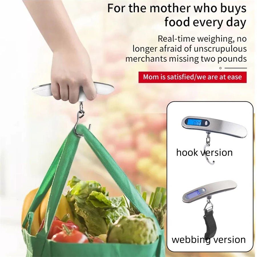 Portable Digital Luggage Scale with Backlit Display