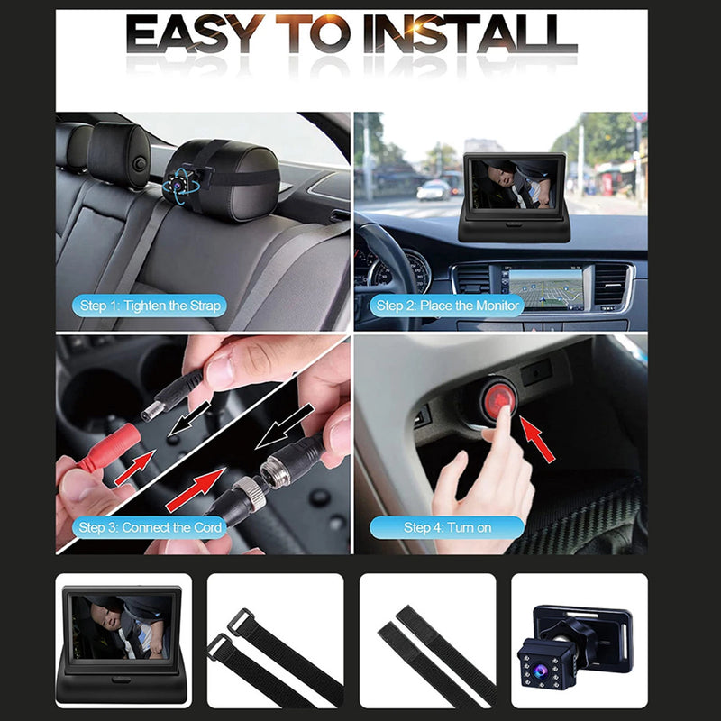 4,3-Zoll HD Baby-Monitor im Auto mit Nachtsicht