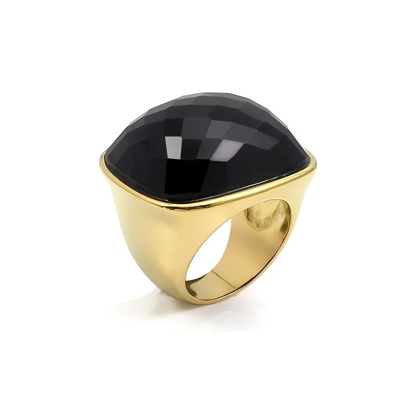 18K Gold Plated Turquoise Statement Ring