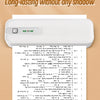 A white A4 three-proof thermal paper sheet with a NETUM logo shown next to various printing examples.