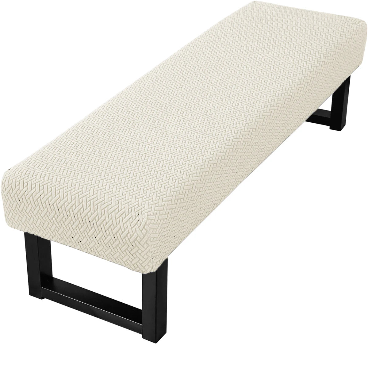 Stretch Jacquard Bench Cover – Modern, Washable Slipcover for Living Room Seating