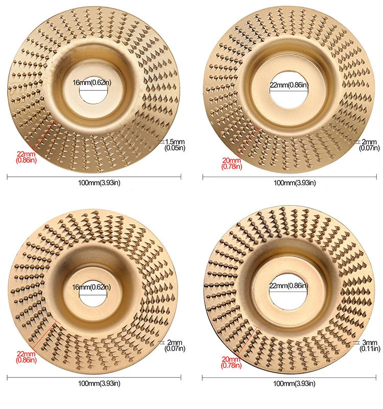 4-Inch Woodworking Sanding Shaping Disc for Angle Grinder