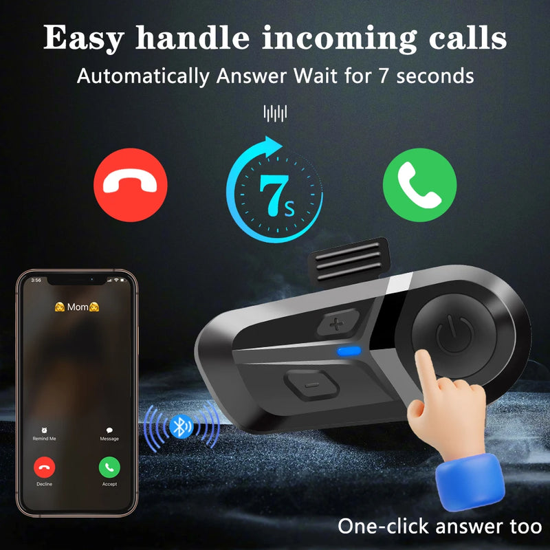 Bluetooth Motorcycle Helmet Headset