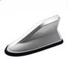 Silver aerodynamic shark fin car antenna with signal amplifier