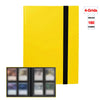 A yellow card binder album with a black spine, designed to hold 160 cards.