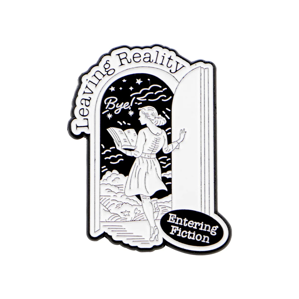 Just One More Chapter Enamel Pin for Book Lovers
