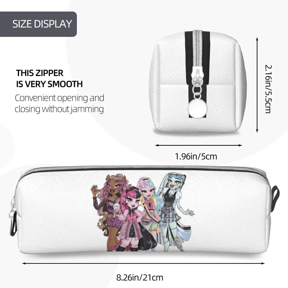 Monster High Pink Pattern Pencil Case