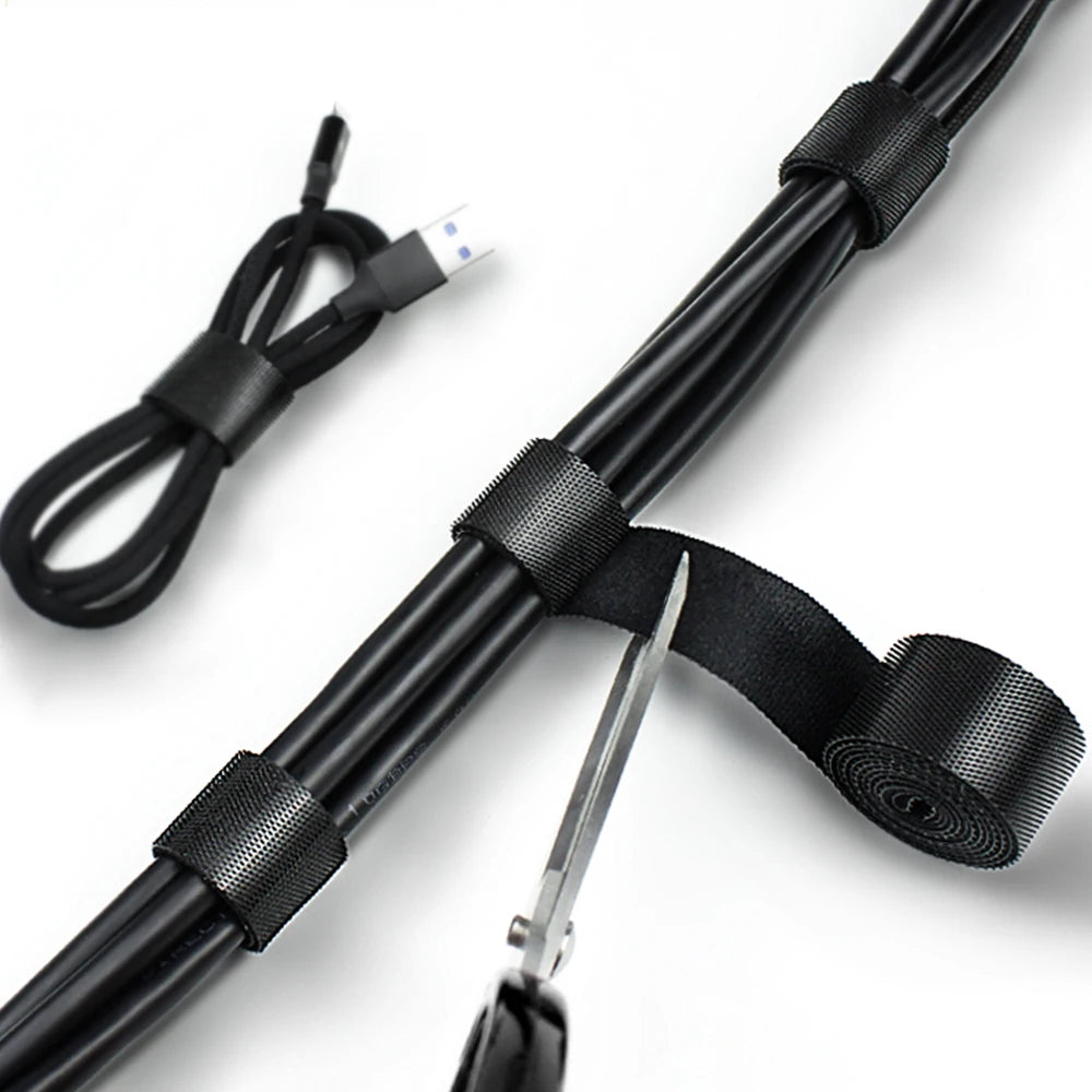 Complete Cable Management Kit with Adhesive Clips and Ties