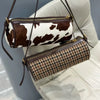 Vintage Y2K Vegetable-Tanned Leather Cylinder Bag