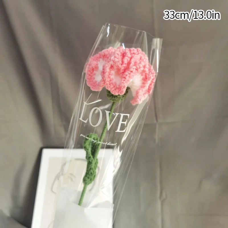 Handmade Crochet Carnation Flower Bouquet