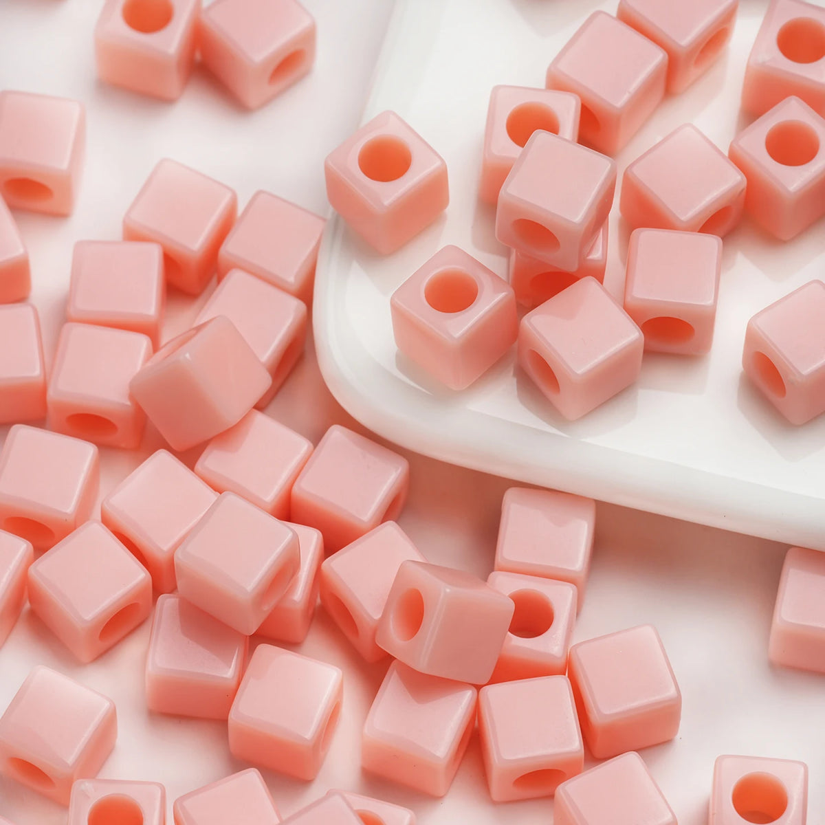 Acrylic Square Spacer Beads for Jewelry Making