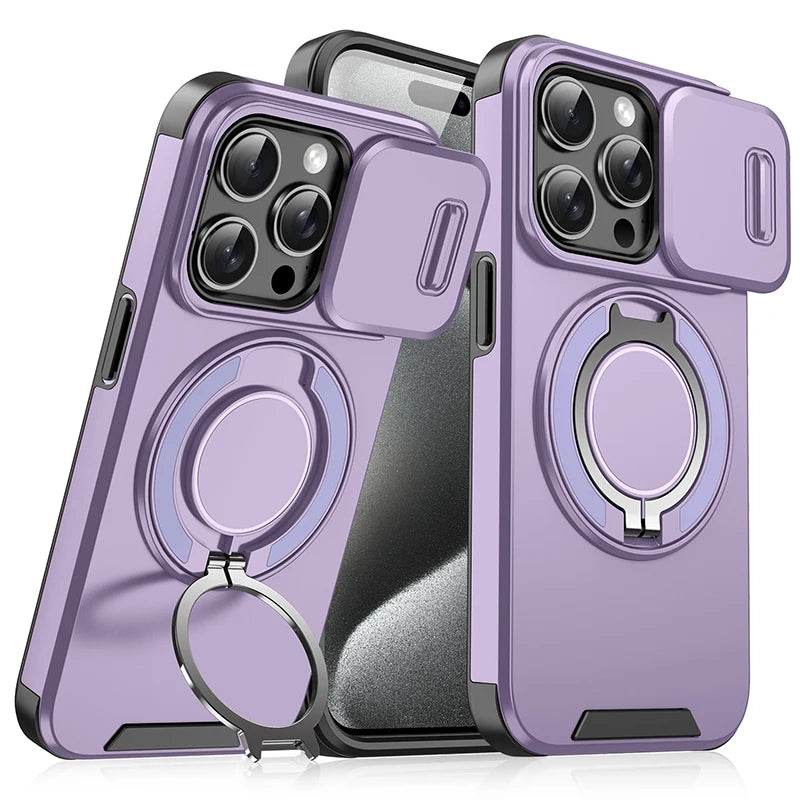 Coque de Téléphone avec Anneau Rotatif 360° pour Voiture