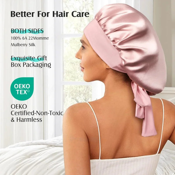 Double-Layer Mulberry Silk Sleep Bonnet