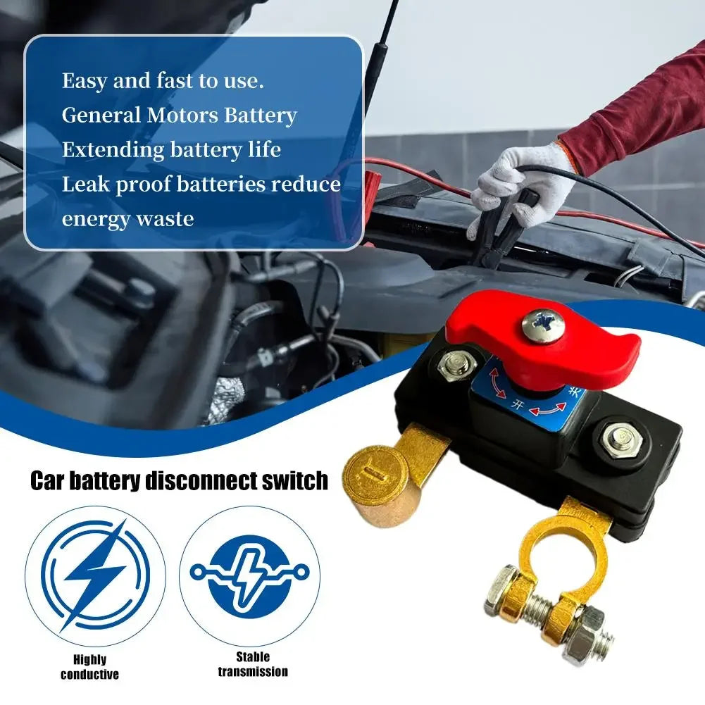 Heavy-Duty Battery Disconnect Switch with Tool-Free Knob