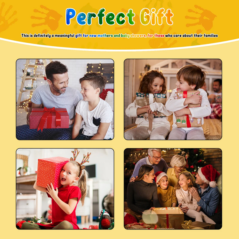 Familien-Handabdruck-Souvenirset mit Holzrahmen