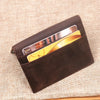 Vintage Slim Leather Card Holder Wallet for Men