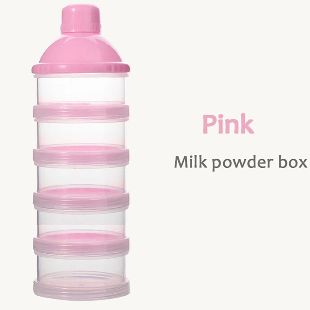 Portable Milk Powder Dispenser with Storage Compartments