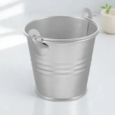Vintage Iron Flower Bucket for Home Decor