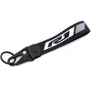 Black and grey brake fluid reservoir cover sock for Yamaha R1 R6 motorcycle.