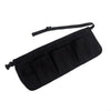Black heavy-duty tool apron with a strap for gardening and work