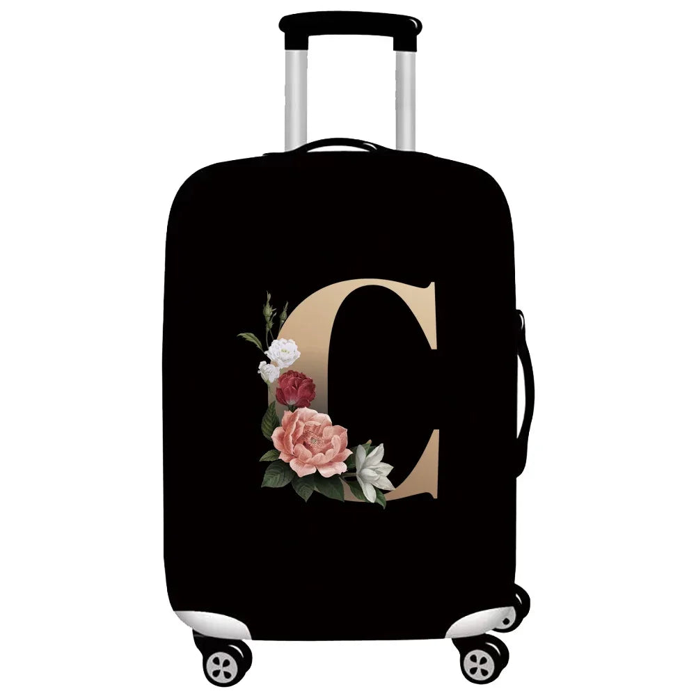 Gold Letter Series Elastic Luggage Cover