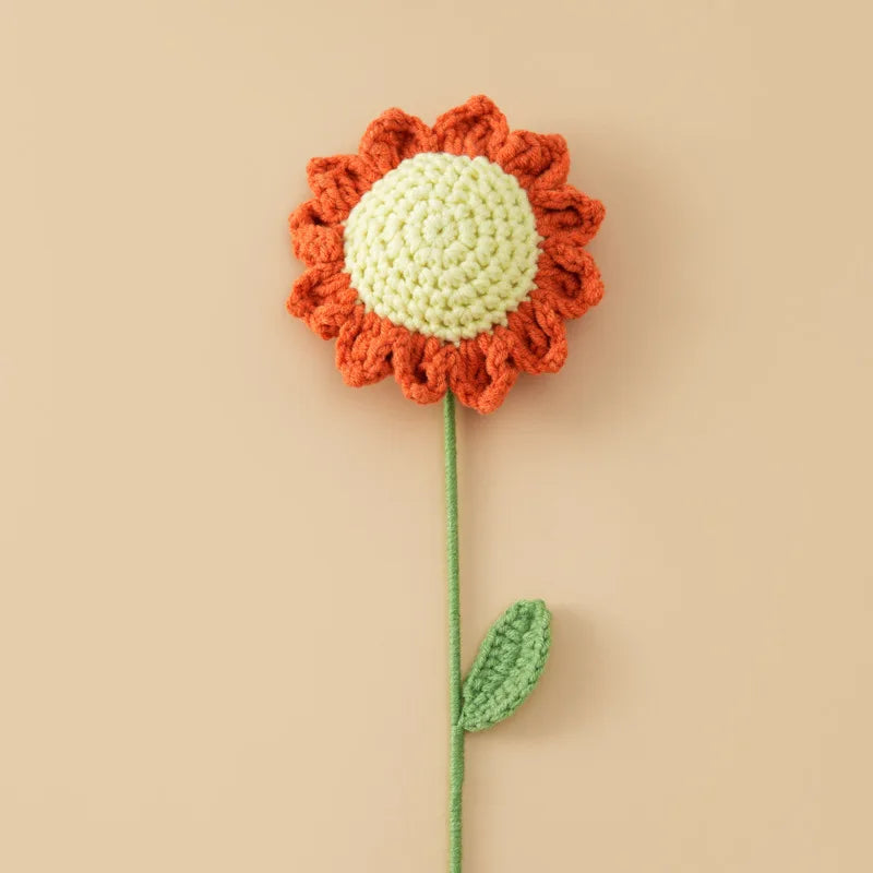 Handcrafted Crochet Tulip Bouquet – Artificial Knitted Flowers for Home Décor & Gifting