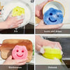 Smiley Face Color-Changing Cleaning Sponges (7-Pack)