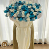 Hand Knitted Rose Bouquet Throw Blanket