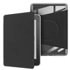 A black magnetic detachable case for a Kindle Paperwhite device.