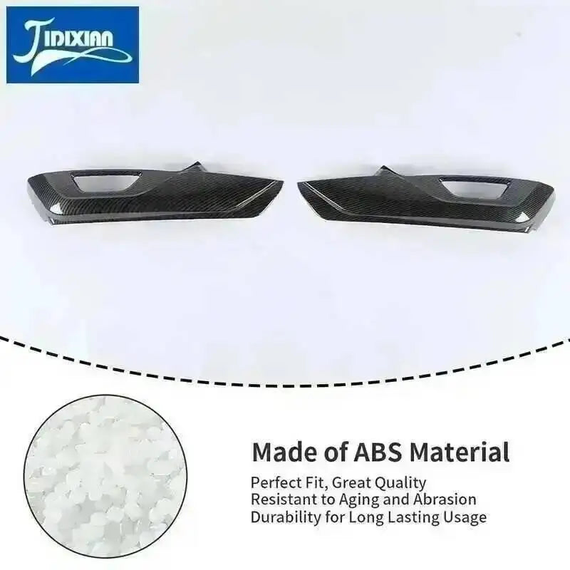 Black carbon fiber grain decorative trim kit for Ford Mustang 2015-2023