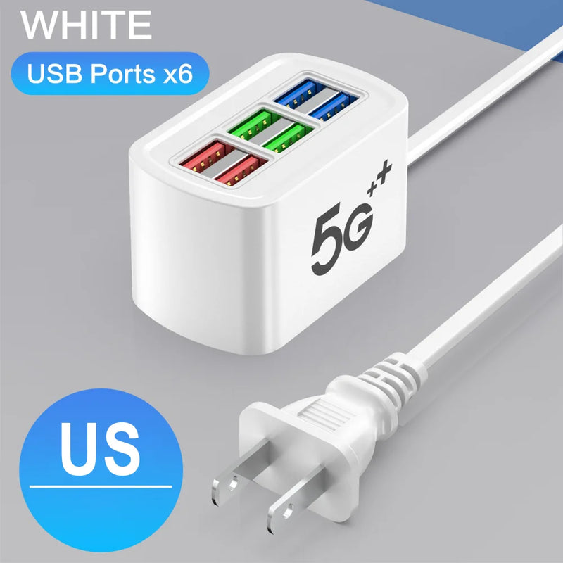 USB-Ladehub mit Steckdose für den Schreibtisch