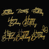 Golden Acrylic Happy Birthday Cake Topper