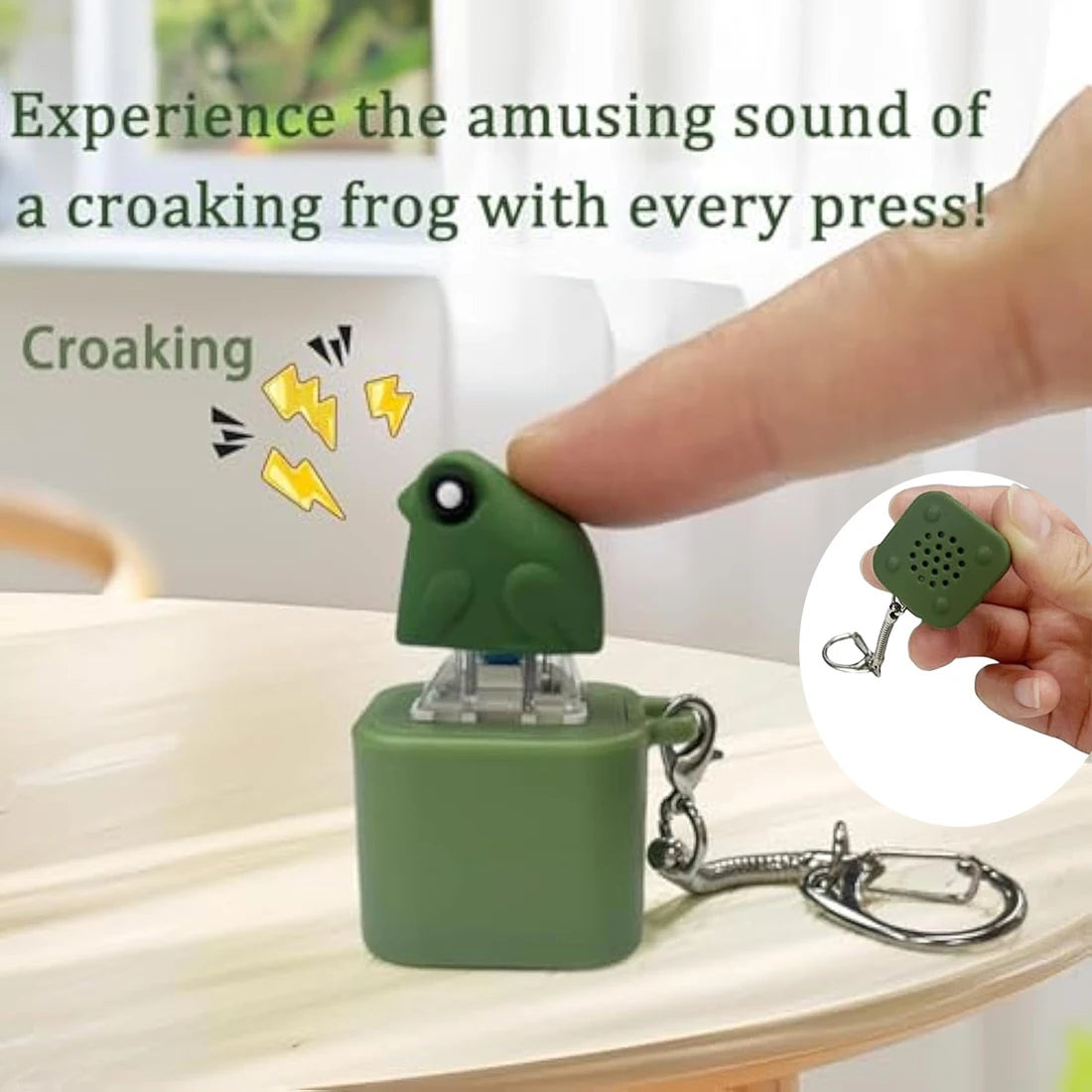 مفتاح تشابك ضفدع تفاعلي (Fidget Frog Keychain)