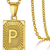 Initial Pendant Necklace in Stainless Steel