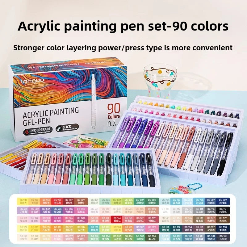 3D Embossed Acrylic Gel Pens - 6/144 Color Options