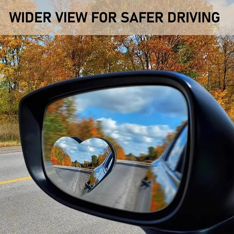 Heart-Shaped HD Wide-Angle Car Rearview Mirror (2-Pack)