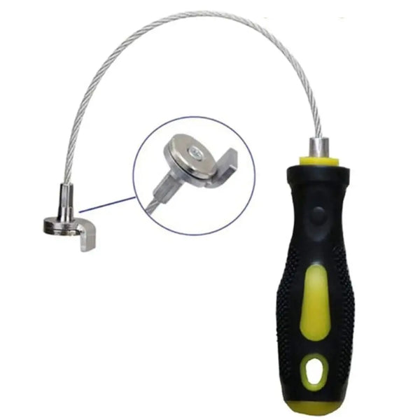 Extracteur de bouchon de vidange magnétique avec manche flexible