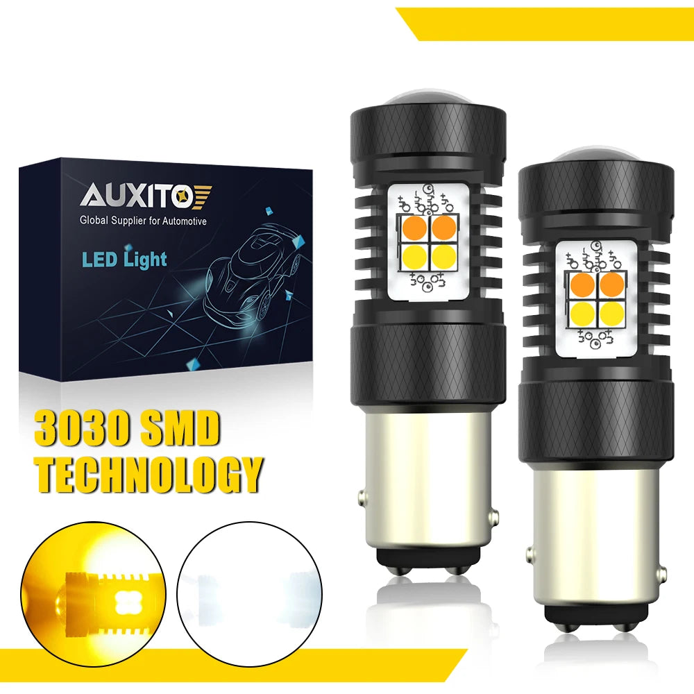Two black LED light modules featuring 3030 SMD technology and a switchback function.