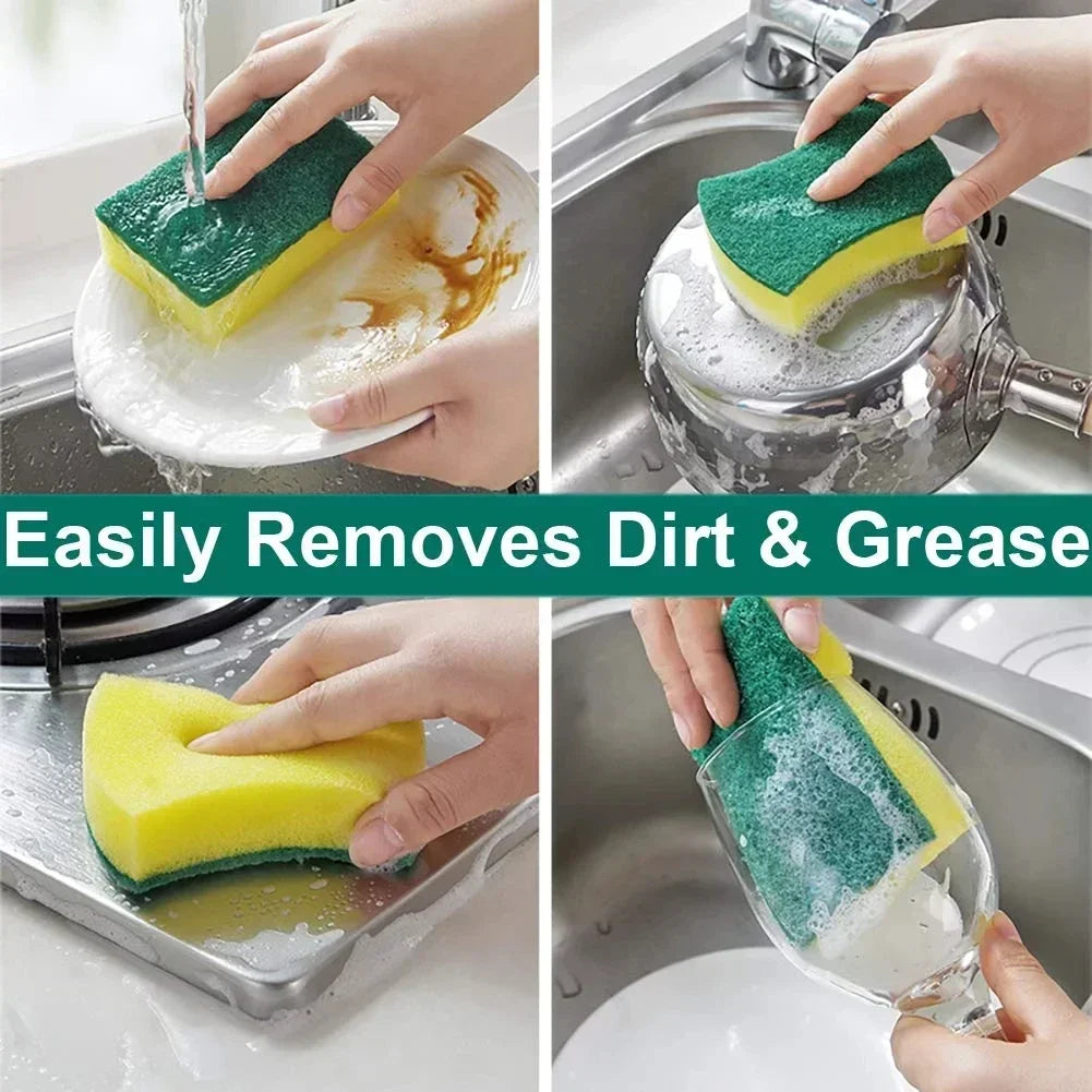 Microfiber Scrub Sponges for Kitchen Cleaning (5-Pack)