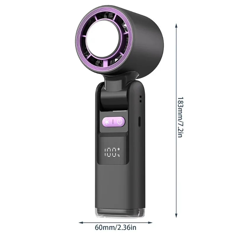 Mini USB Rechargeable Turbo Fan with Digital Display
