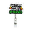 Glitter Retractable Badge Reel with Inspirational Quote